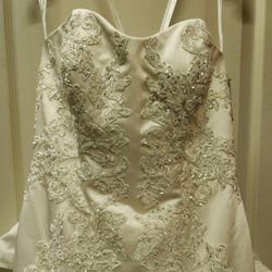 Oleg Cassini Fit And Flare Wedding Dress