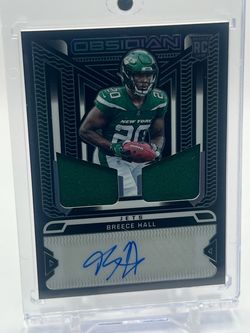 2022 Panini Obsidian Breece Hall Rookie Jersey Ink Auto/175  RJI-BHA