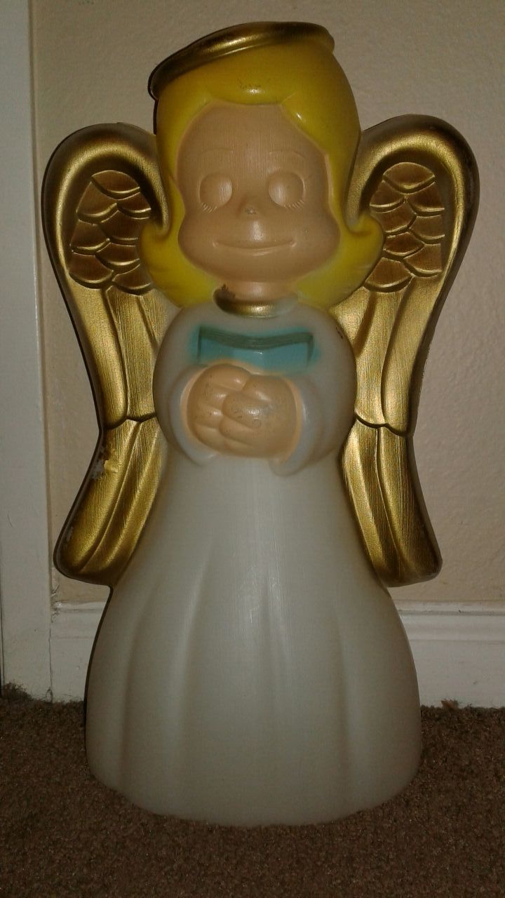 Old Christmas Angel blow mold decoration