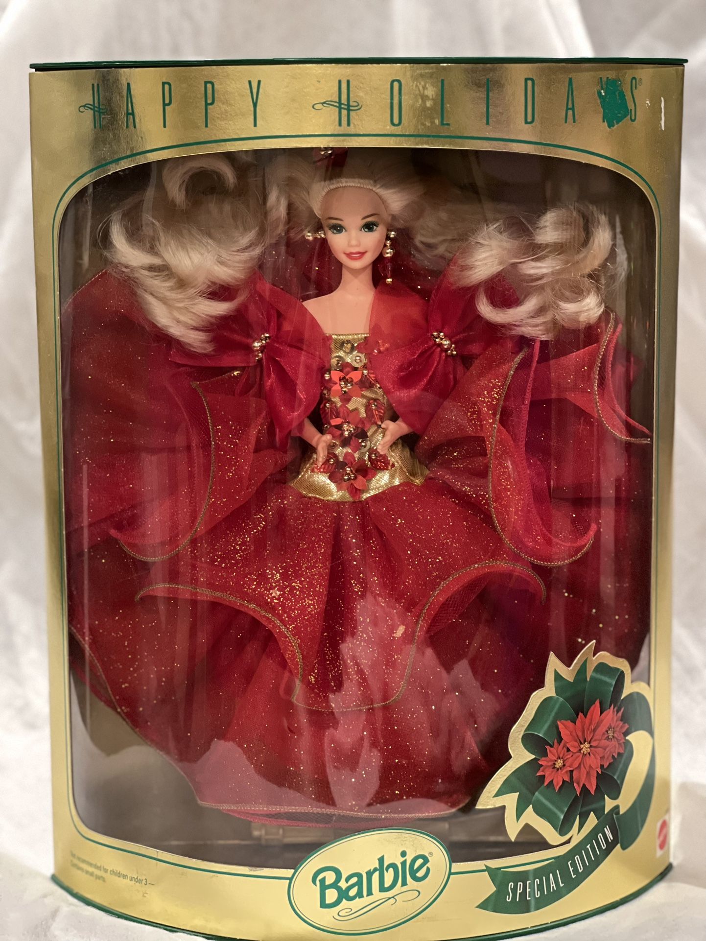Vintage Happy Holidays Barbie Doll Retired 1993 Special Edition Mattel 10824