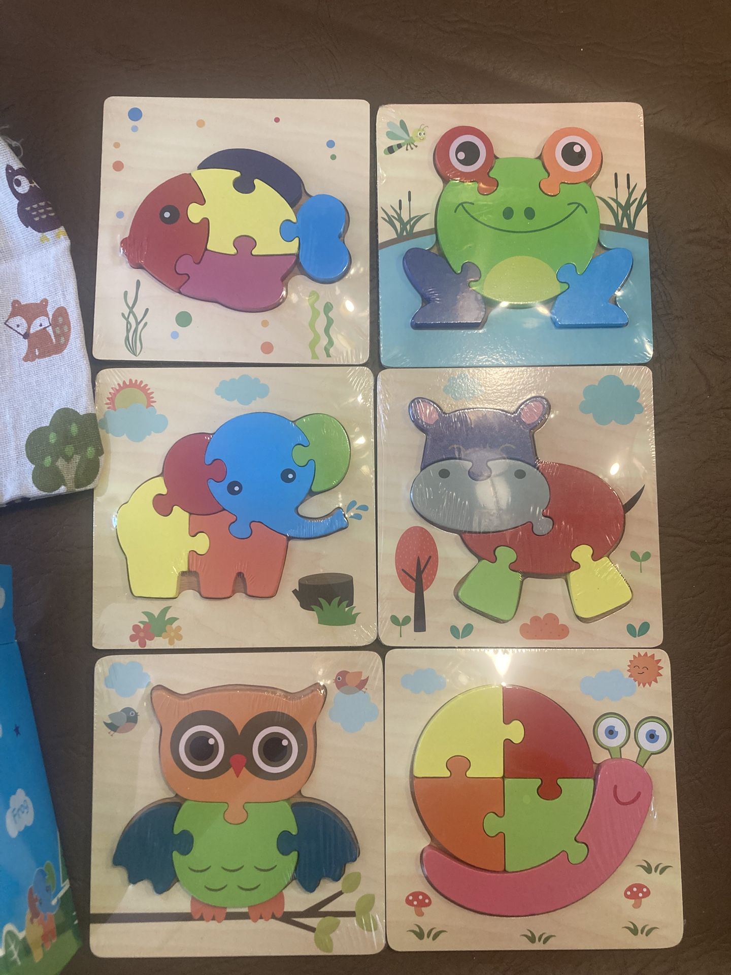 Skyfield Wooden Animal Puzzles, New, 12+months