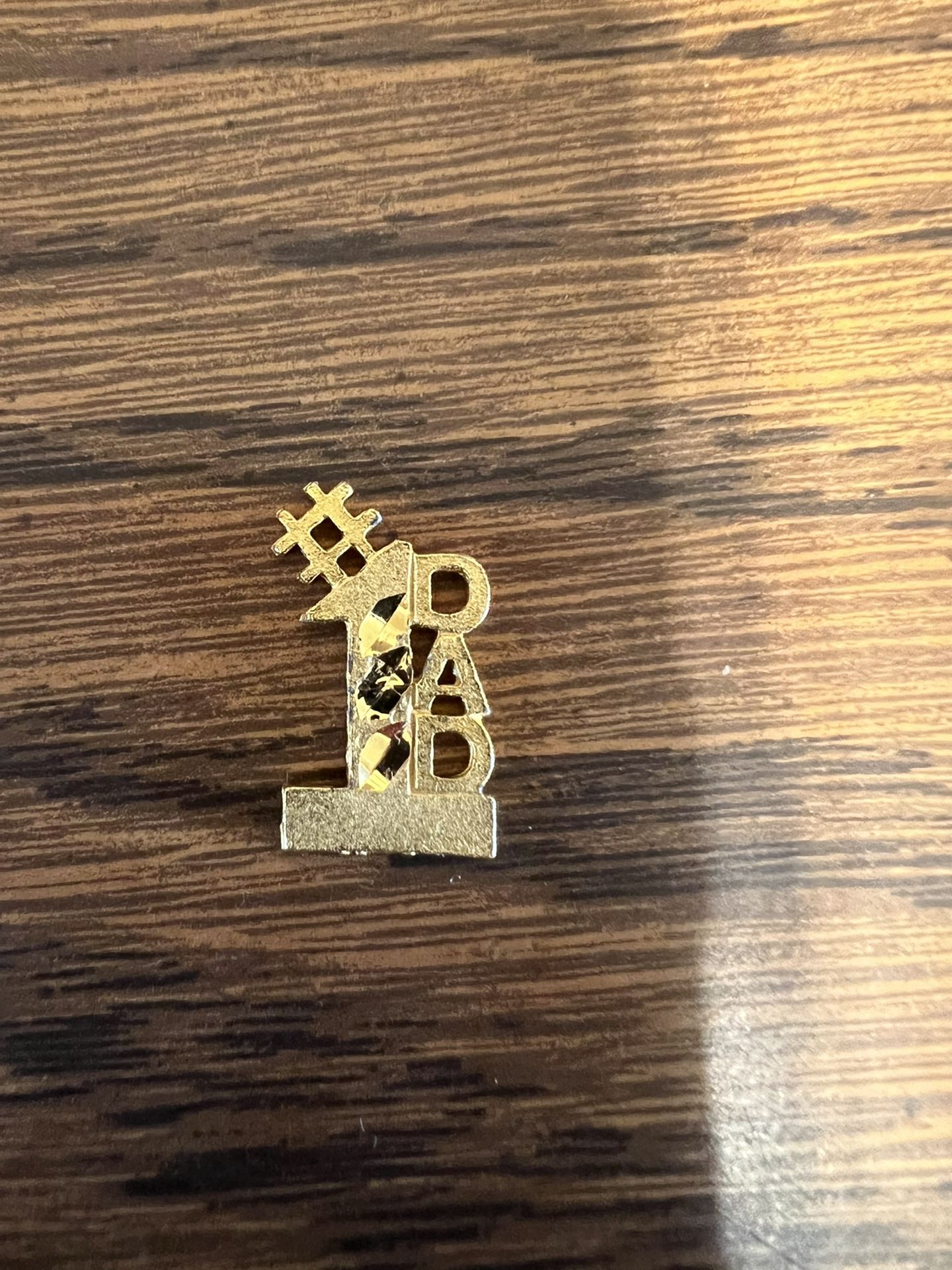 Goldtone #1 Dad Charm