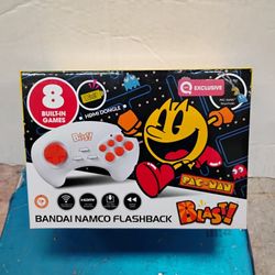 Bandai Namco Flashback Blast! plug-and-play game console 8 built-in games - Pac-Man / Dig Dog / Galaga / Mappy / Sky Kid / The Tower of Druaga / Xevio