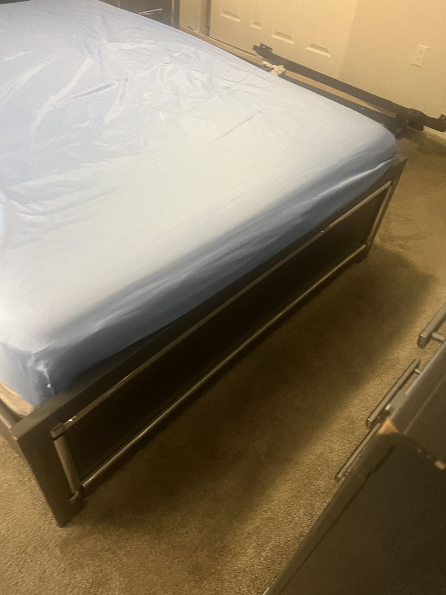 Free Queen Size Bed Frame, And Mattress