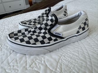 Girls Checkered Vans Shoes Size 3