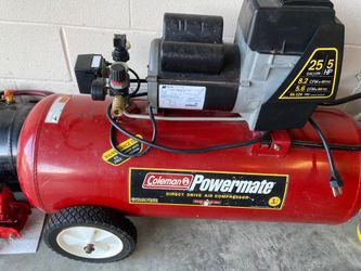 Coleman  5HP air compressor plus portable air tank.