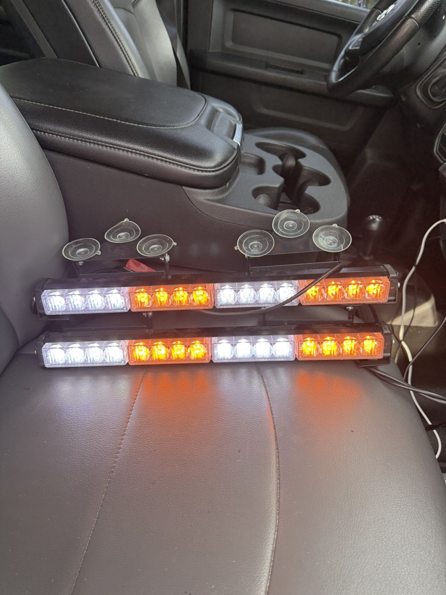 Flashing LED Traffic Advisor Strobe Light Bar 32LED 26 Flash Interior Safety Warning Lights 2x16.8 inch