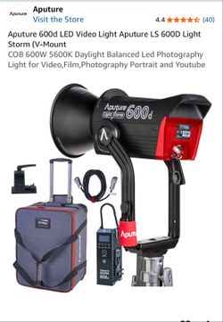 Aputure LS 600d Professional Studio Light + Softboxes, Stand & Case