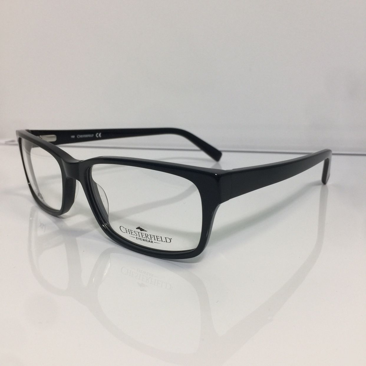 New Chesterfield CH16XL Black Rectangle Plastic Eyeglasses 58mm