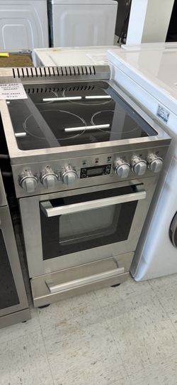 Elite Series 20 in. 4 Element Burner Electric Range Oven in Stainless Steel