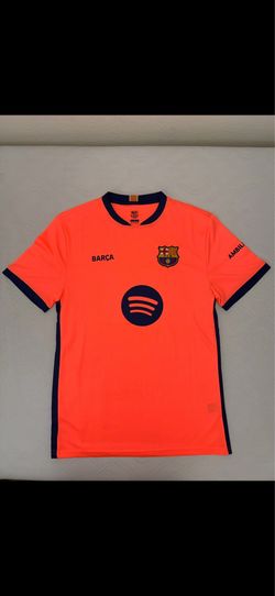 Fc Barcelona Lamine Yamal neon orange Jersey