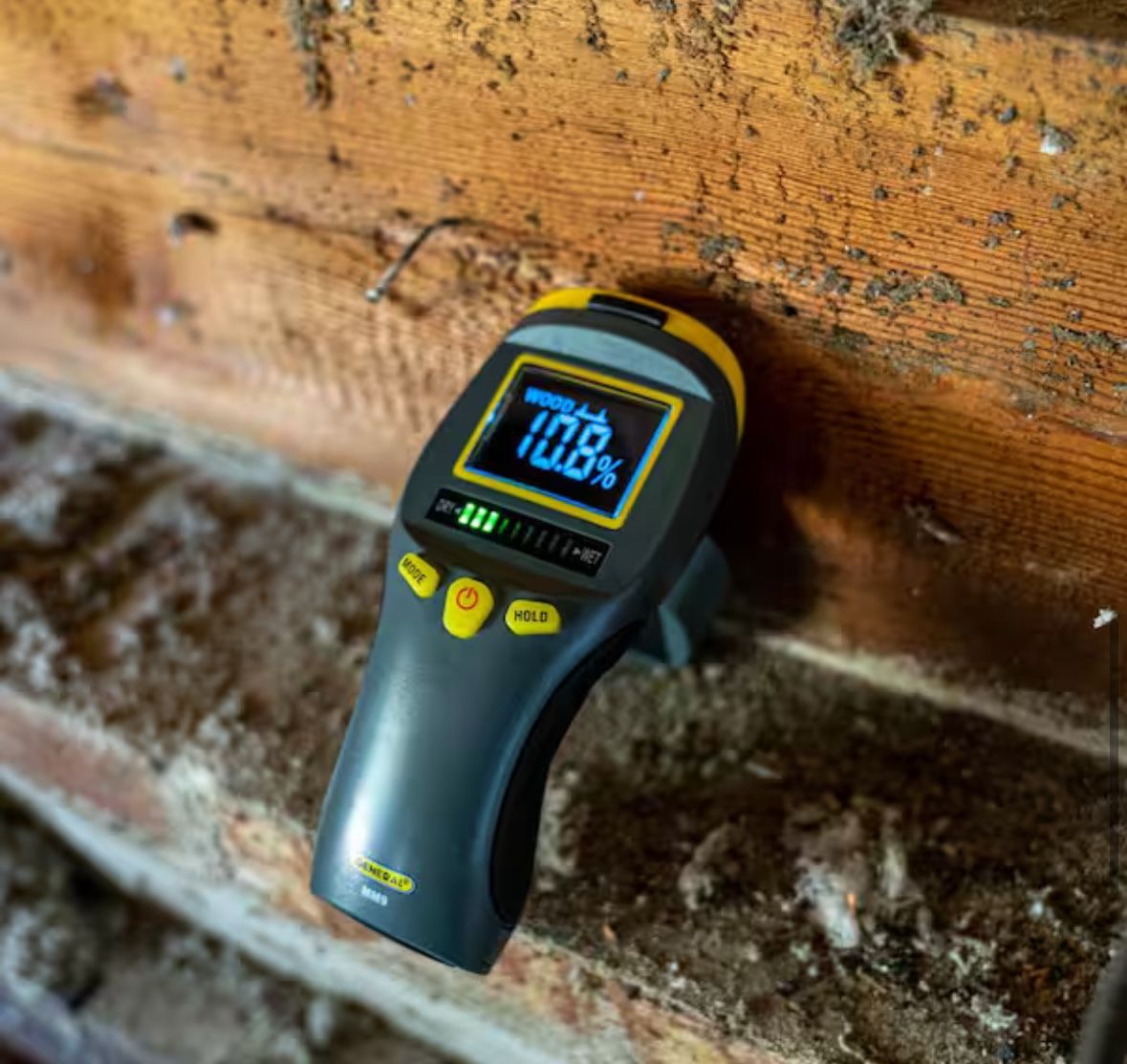 Combo Pin and Pinless Moisture Meter for Water Damage and Mold Prevention