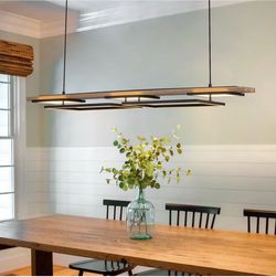Harmannus 5-Light Dimmable LED Rectangular Chandelier - brand new
