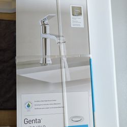 Moen Genta Single Handle Single Hole Bathroom Faucet in Chrome