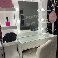 Vanity Set Hollywood Mirror LED Lights Makeup Table✨New