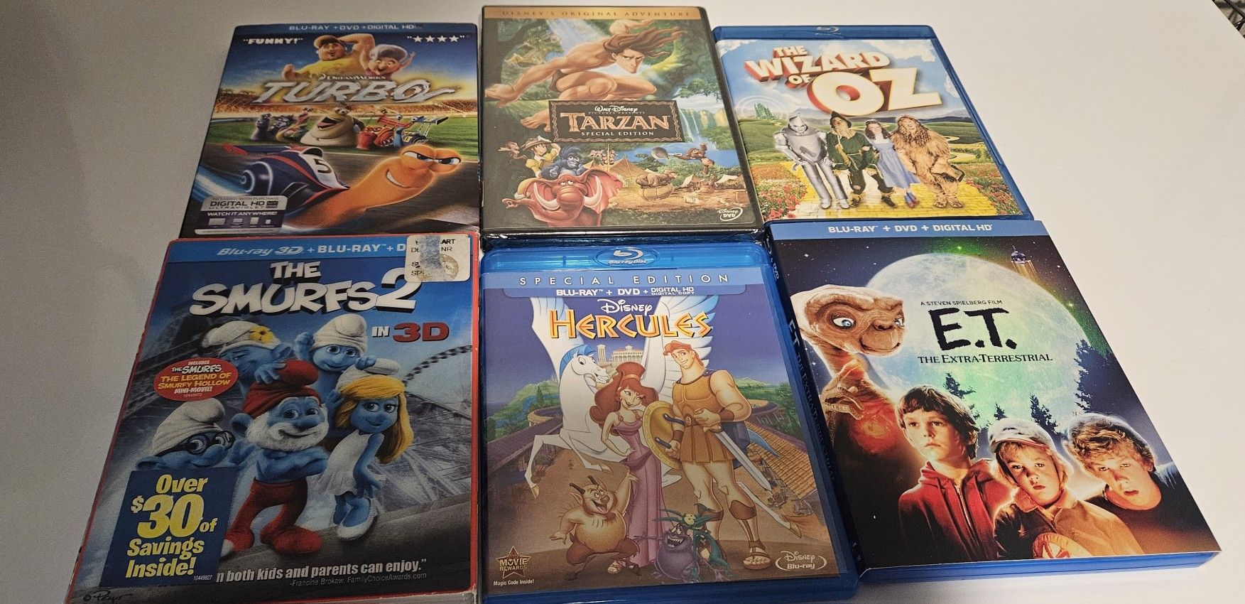 Disney bluray and dvd lot