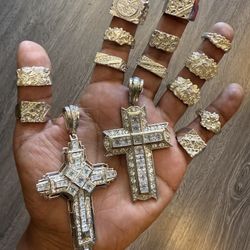 .925 Sterling Silver Nugget Rings 