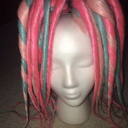 Handmade Cotton Candy Cyber Dreads 