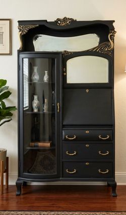Refinished Dragon Antique Secretary Desk
