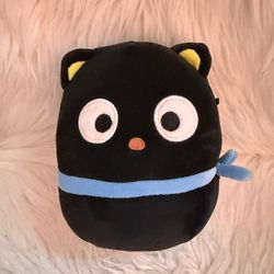 Squishmallows Hello Kitty Chococat with Blue Ribbon Sanrio 8" Plush