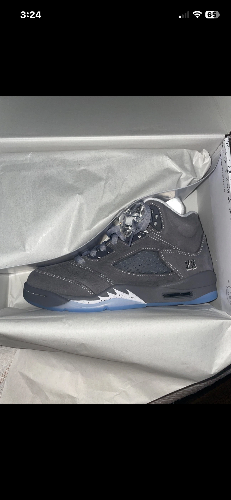 2026 Wolf Grey Air Jordan size 7.5 W / 6 M