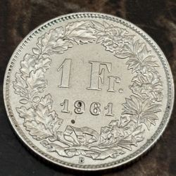 1 Frank  1961 Coin Of Switsland, Vintage Collectible 