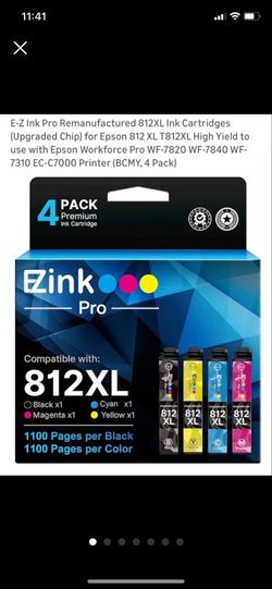 E-Z Ink 812XL Ink Cartridges for Epson (4 Pack)