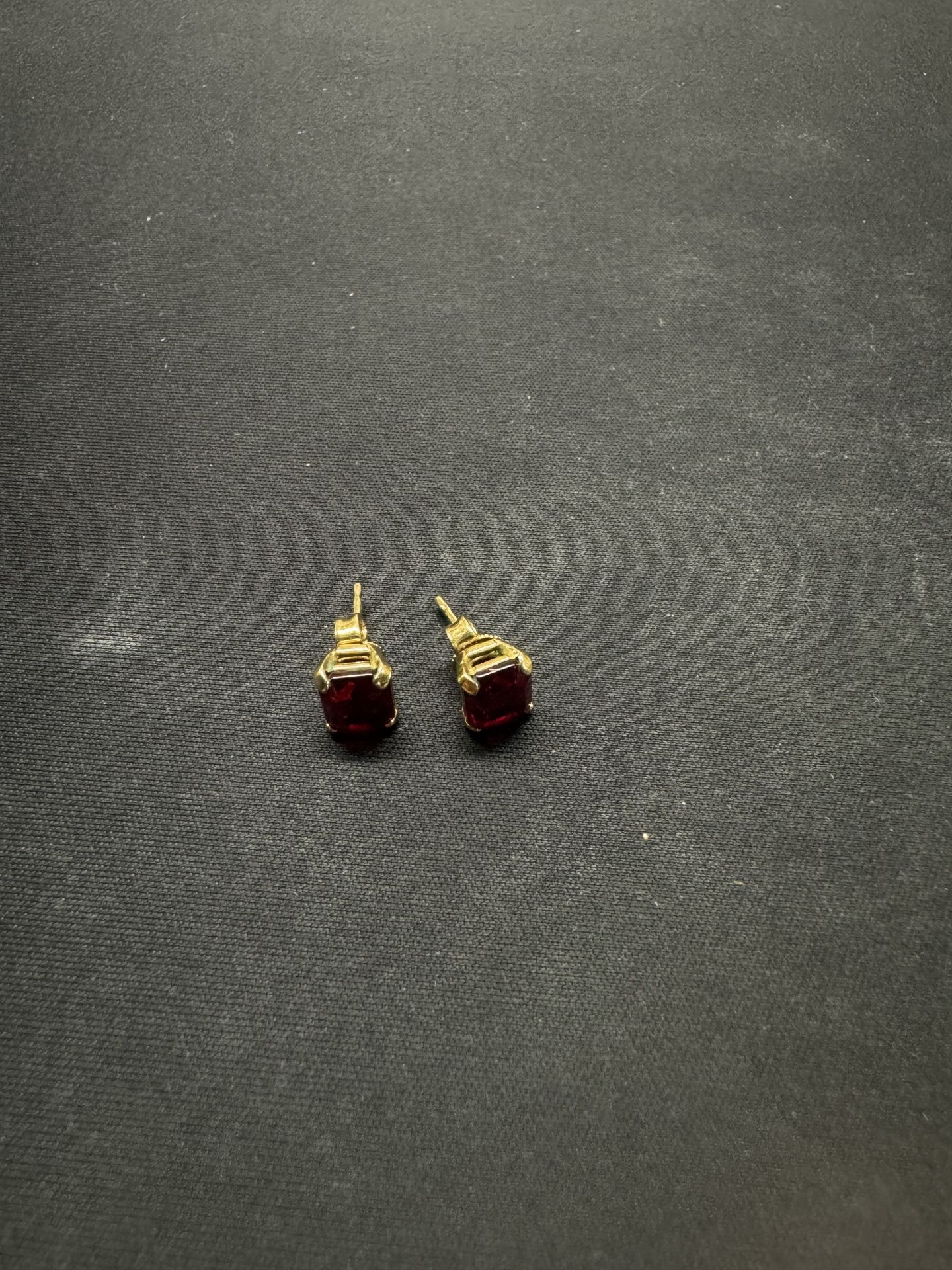 Christian Dior Gold Plated Ruby Studs