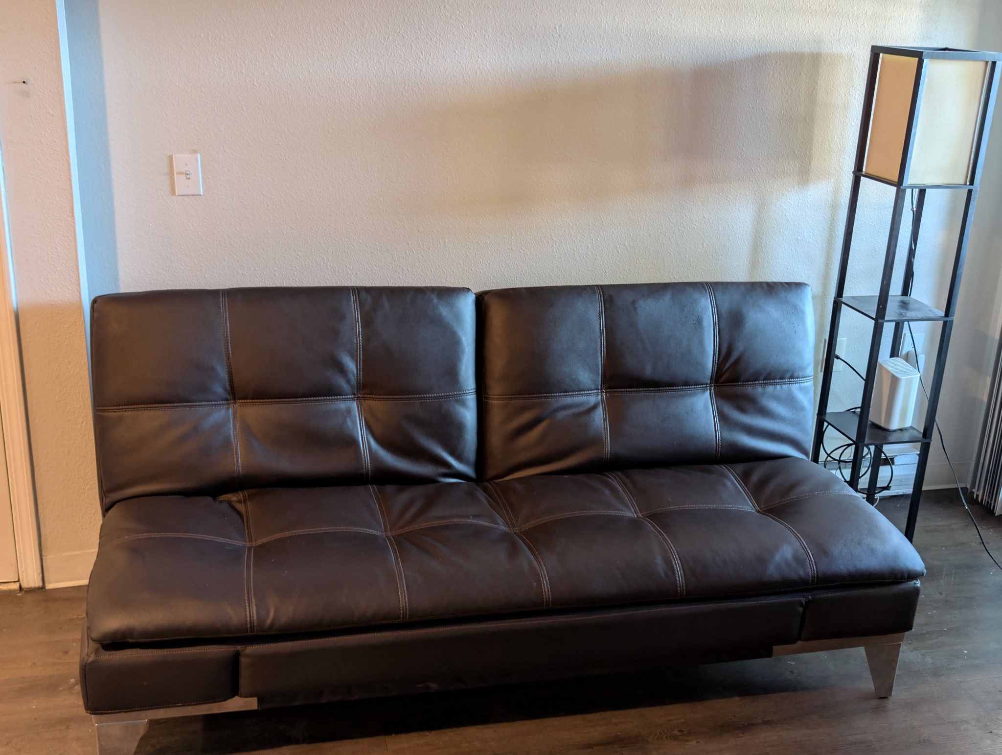 Futon And Modern Floor Lamp