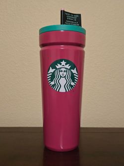 Starbucks Twist Seal Pink Green Tumbler (24oz)