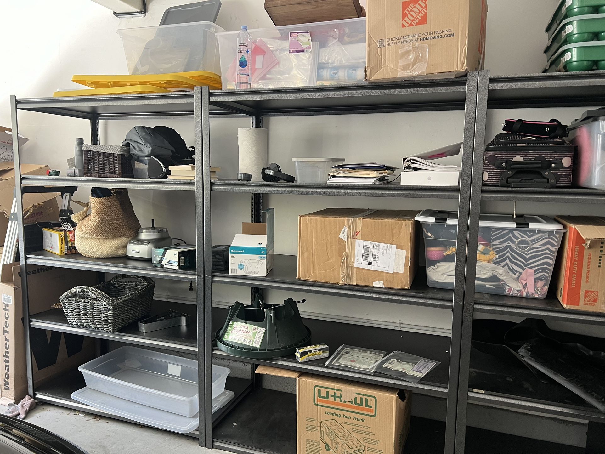 Garage Storage Shelves: Three Total 6’ X 4’ And 24” Depth