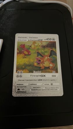 Charmander Charmeleon Charizard GX Custom Metal Pokémon Card