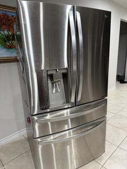 LG refrigerator 30 Cu feet, stainless steel - french door, NOT COOLING- selling it by parts too