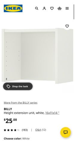 IKEA Billy Height Extension 16x11x14