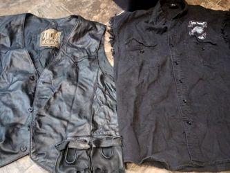 Vest & Cut Off Bottom Down & Gloves