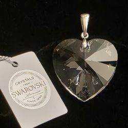 Heart Pendant made with Swarovski Crystal in 925 Sterling Silver