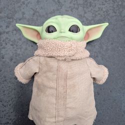 Star Wars Mandalorian The Child Grogu Baby Yoda 12" Plush Hard Head Toy MAKE Offer, I MIGHT AGREE