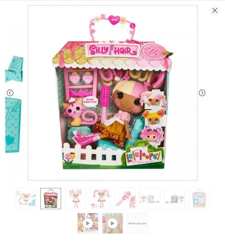Lalaloopsy Silly Hair Doll, Scoops Waffle Cone With Pet Cat.