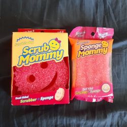 Scrub Mommy & Mini Combo  Two-Sided Soft Absorbent & Scratch-Free Sponge - Pink
