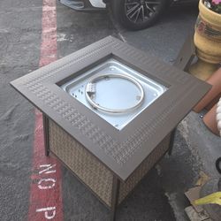 New Fire Pit 28×28"×25" The Gas Propane Brown Color 50,000 BTU 