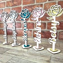 Custom Gift Personalized Name Standing Rose 