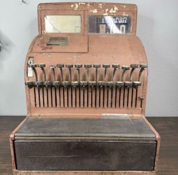 1950's Antique National Cash Register With Many Keys