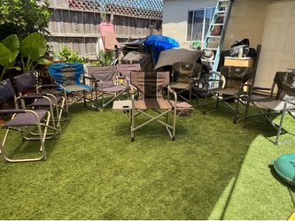 Camping folding chairs (9)