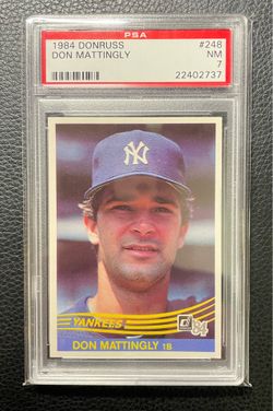 1984 Don Mattingly Donruss  #248 Rookie Card PSA 7, sharp looking card