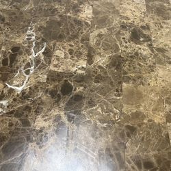 Real Marble Table (3 Chairs And A Stool Also)