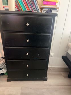5 drawer dresser black