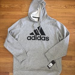 Adidas GOLF Hoodie Men’s XL Heather Gray/Black Logo Pocket Athleticwear New
