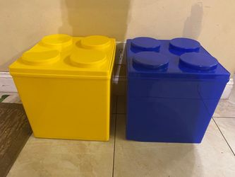 TWO GIANT Four Stud Stackable Toy Organizers Storage Bricks – See My Other Items😀