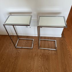 Mirrored Side Table, Set Of 2