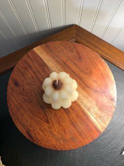 Natural Wood Round Riser plant stand/decor